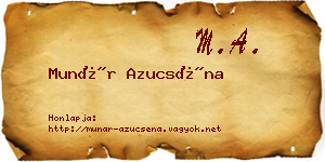 Munár Azucséna névjegykártya